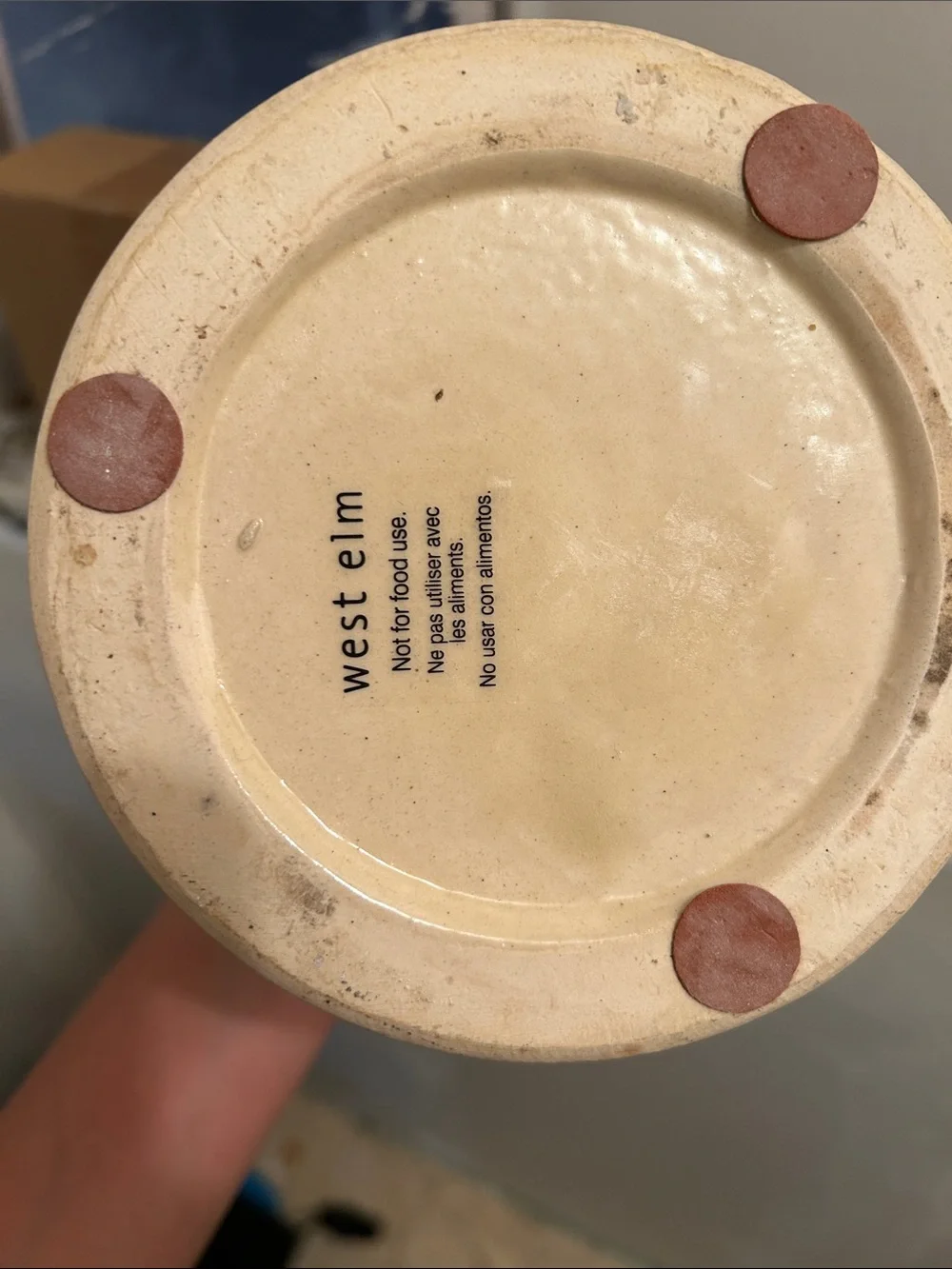 West Elm Cream Ceramic Vase